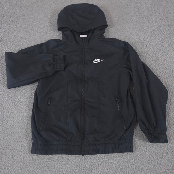 Nike Other - Nike Jacket Boys Large Black Sportswear Windrunner Full-Zip Lightweight Hooded